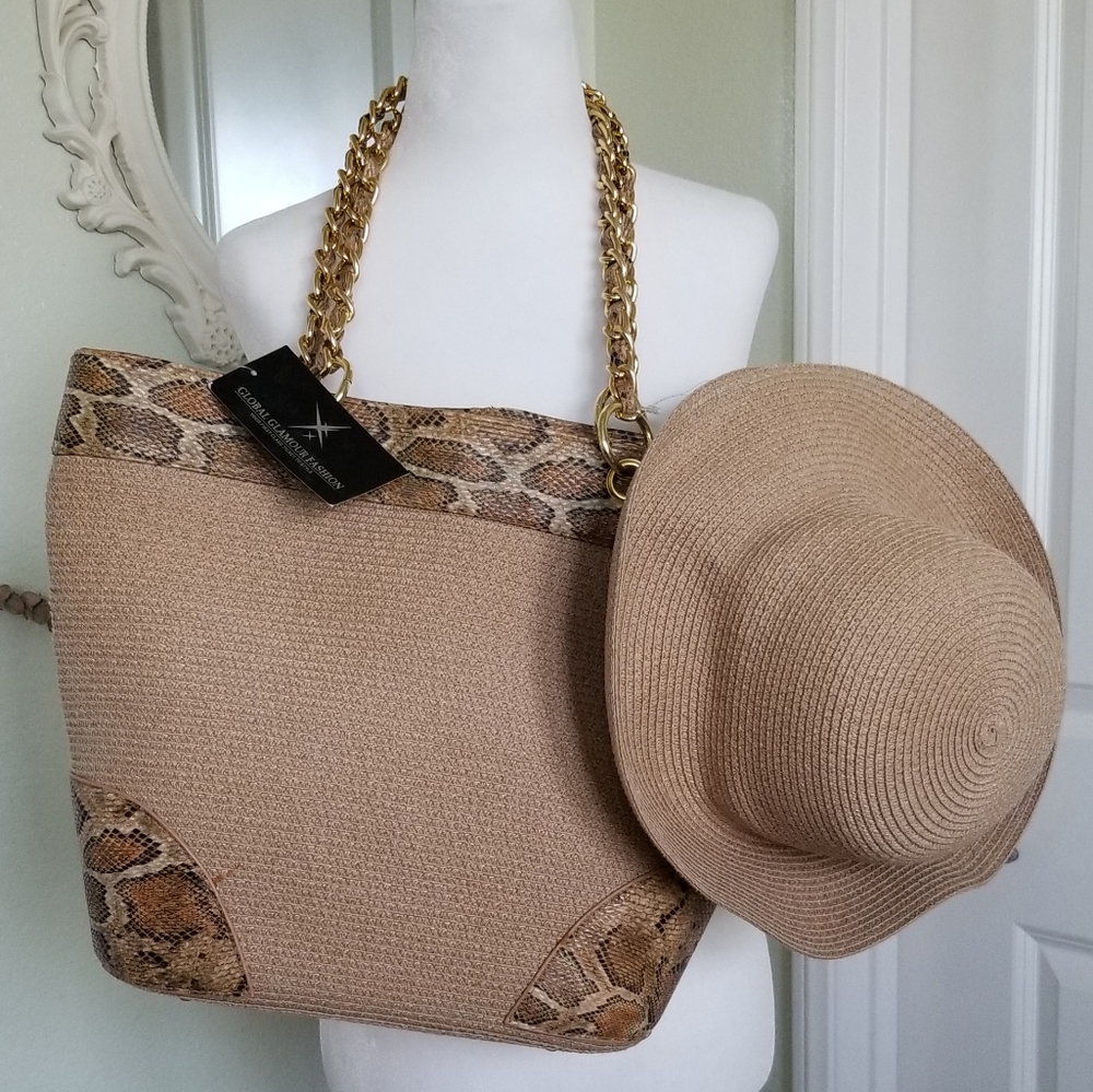 Animal print beach bag